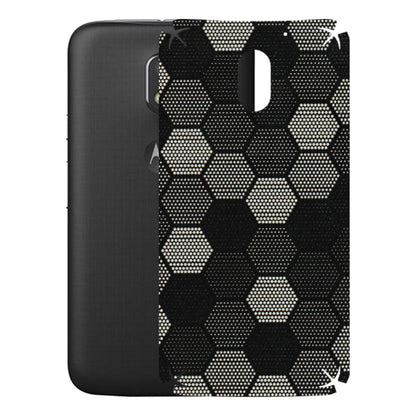 Motorola Phone Skins (All Models) - Black & White Dotted Honeycomb Texture - 3D Embossed Finish (L-202) Motorola Moto E3 Power