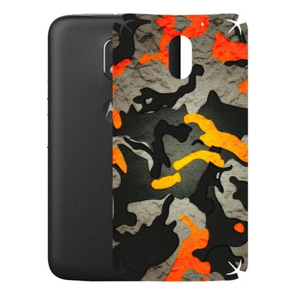 Motorola Phone Skins (All Models) - Orange Camouflage - 3D Embossed Finish (L-204) Motorola Moto E3 Power