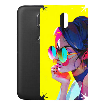 Motorola Phone Skins (All Models) - Bold Stylish Girl - 3D Embossed Finish (L-222) Motorola Moto E3 Power