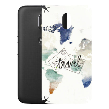Motorola Phone Skins (All Models) - Travel The World - 3D Embossed Finish (L-232) Motorola Moto E3 Power