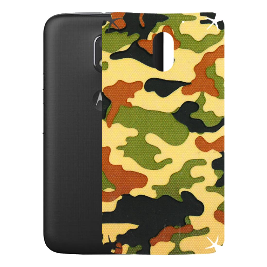 Motorola Phone Skins (All Models) - Indian Military - 3D Embossed Finish (L-234) Motorola Moto E3 Power