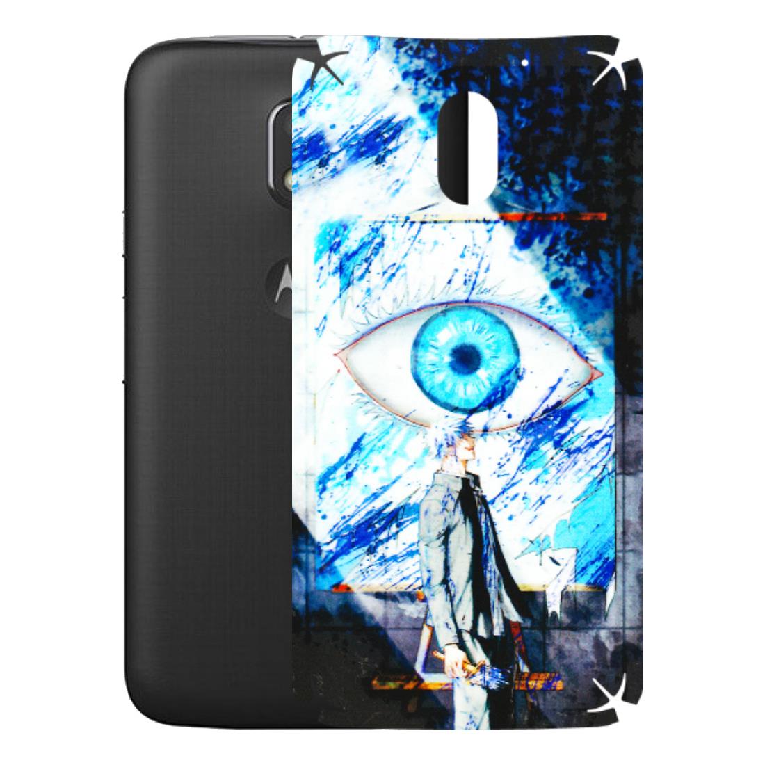 Motorola Phone Skins (All Models) - Gojo Satoru evil eye - 3D Embossed Finish (L-239) Motorola Moto E3 Power