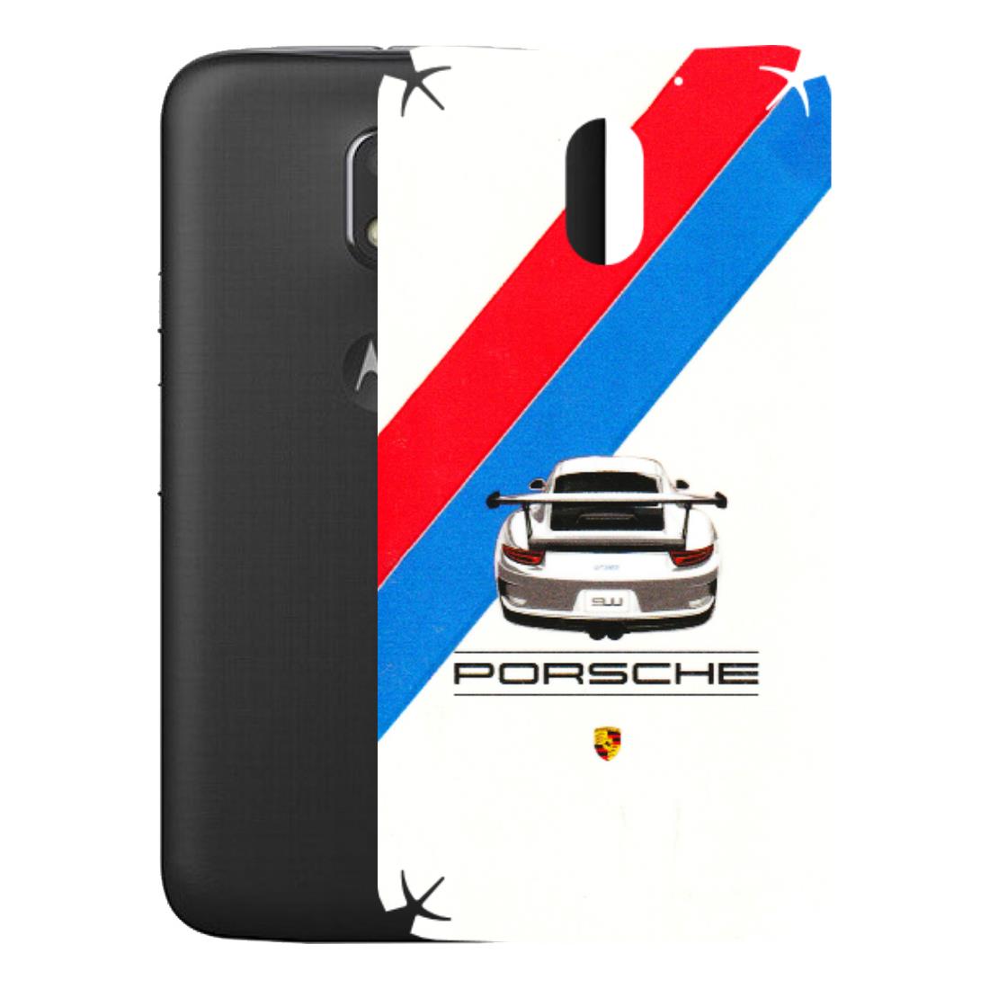Motorola Phone Skins (All Models) - Porche Car Sober Logo - 3D Embossed Finish (L-248) Motorola Moto E3 Power