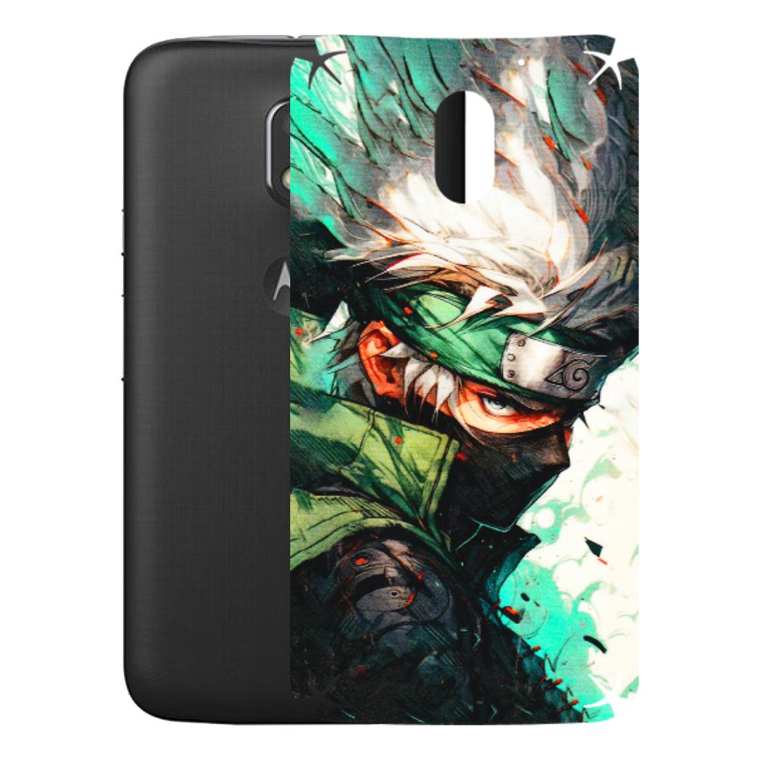 Motorola Phone Skins (All Models) - Kakashi Side Profile - 3D Embossed Finish (L-249) Motorola Moto E3 Power