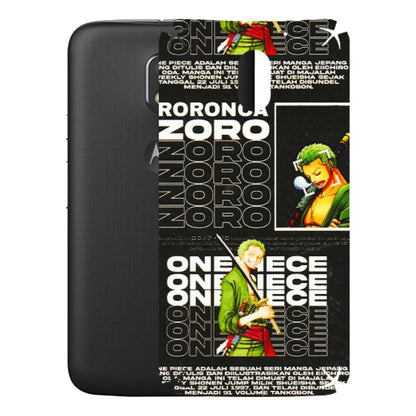 Motorola Phone Skins (All Models) - One Piece Zoro - 3D Embossed Finish (L-250) Motorola Moto E3 Power