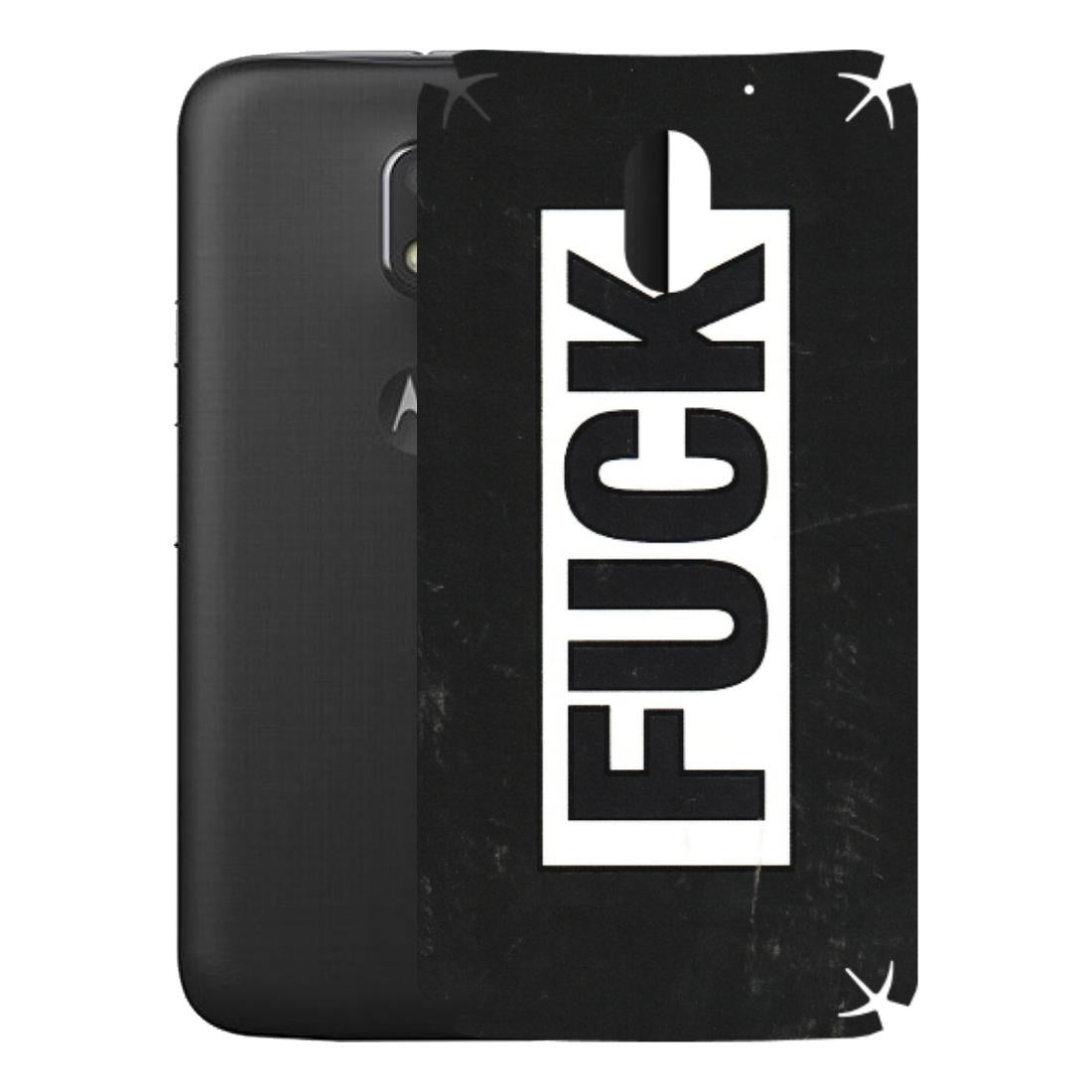 Motorola Phone Skins (All Models) - The F Word - 3D Embossed Finish (L-255) Motorola Moto E3 Power