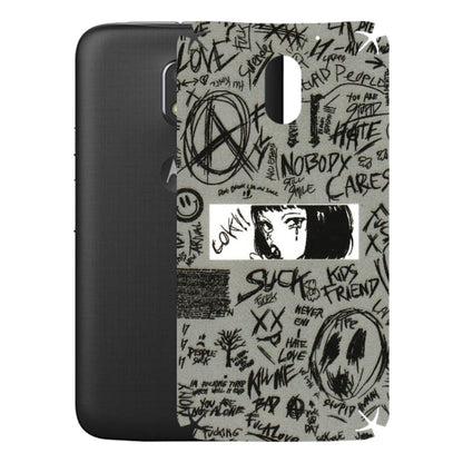 Motorola Phone Skins (All Models) - Never Have Love Anime - 3D Embossed Finish (L-260) Motorola Moto E3 Power