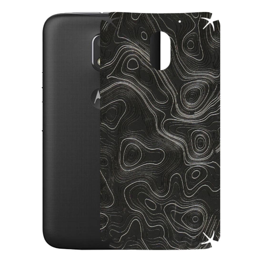 Motorola Phone Skins (All Models) - Abstract White Line Map - 3D Embossed Finish (L-269) Motorola Moto E3 Power