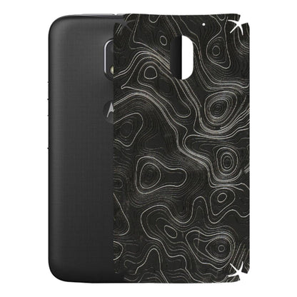 Motorola Phone Skins (All Models) - Abstract White Line Map - 3D Embossed Finish (L-269) Motorola Moto E3 Power