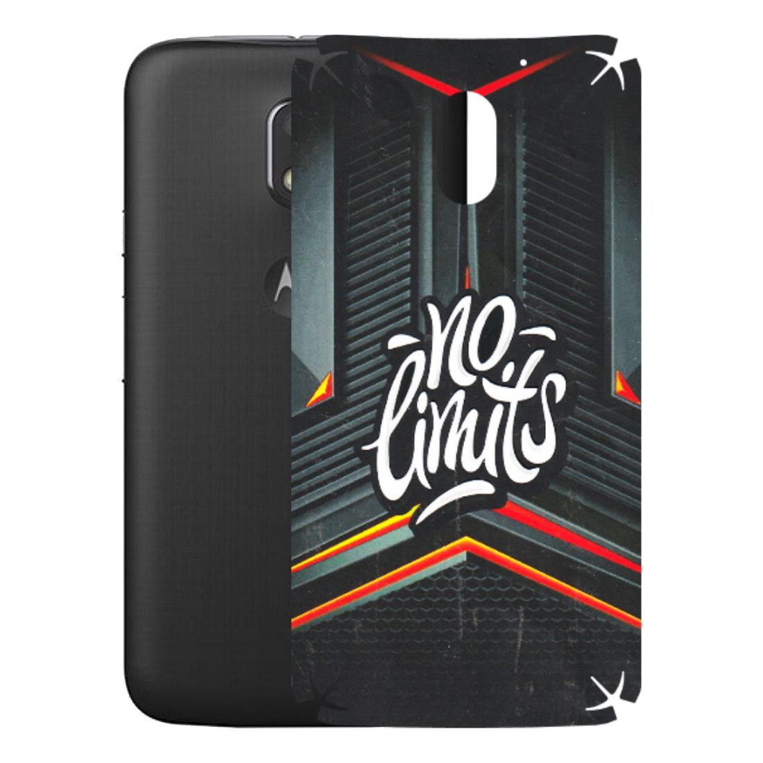 Motorola Phone Skins (All Models) - No Limits - 3D Embossed Finish (L-286) Motorola Moto E3 Power