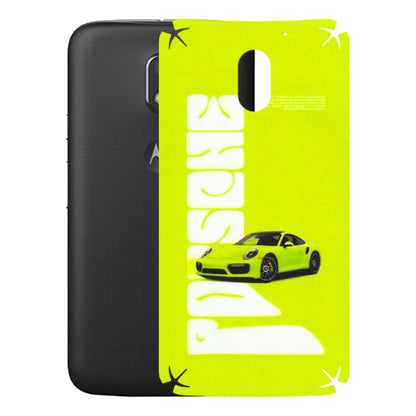 Motorola Phone Skins (All Models) - Lime Green Porche - 3D Embossed Finish (L-30) Motorola Moto E3 Power
