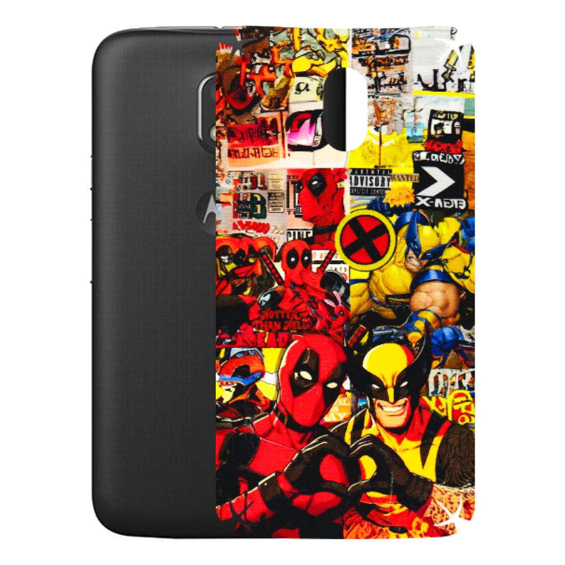 Motorola Phone Skins (All Models) - Spidy Wolverine - 3D Embossed Finish (L-310) Motorola Moto E3 Power