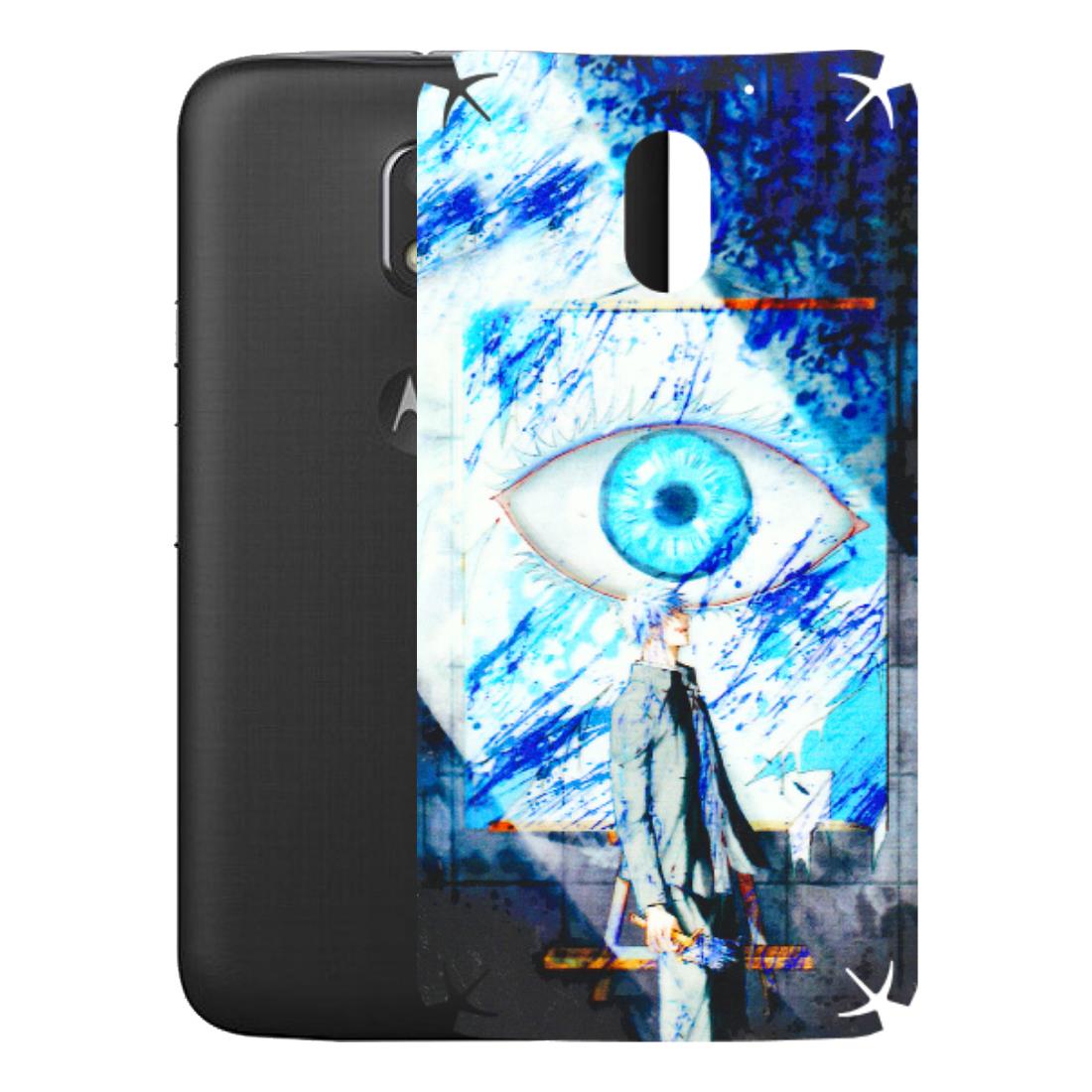 Motorola Phone Skins (All Models) - Anime Sea Blue Eye - 3D Embossed Finish (L-318) Motorola Moto E3 Power