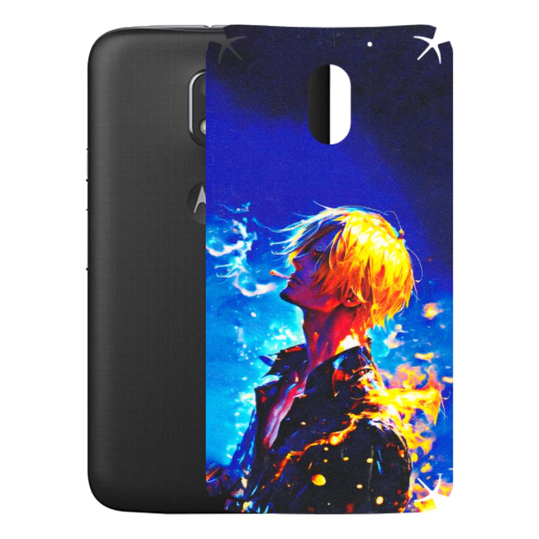 Motorola Phone Skins (All Models) - Sanji Vinsmoke One Piece - 3D Embossed Finish (L-319) Motorola Moto E3 Power