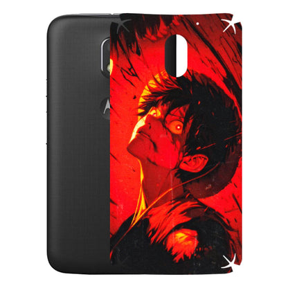Motorola Phone Skins (All Models) - D.Luffy Power Up One Piece Anime - 3D Embossed Finish (L-326) Motorola Moto E3 Power
