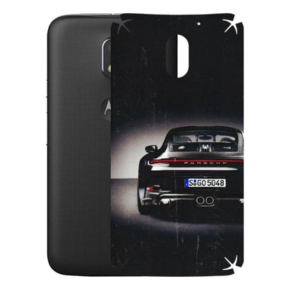 Motorola Phone Skins (All Models) - New Black Porsche GT3 - 3D Embossed Finish (L-327) Motorola Moto E3 Power