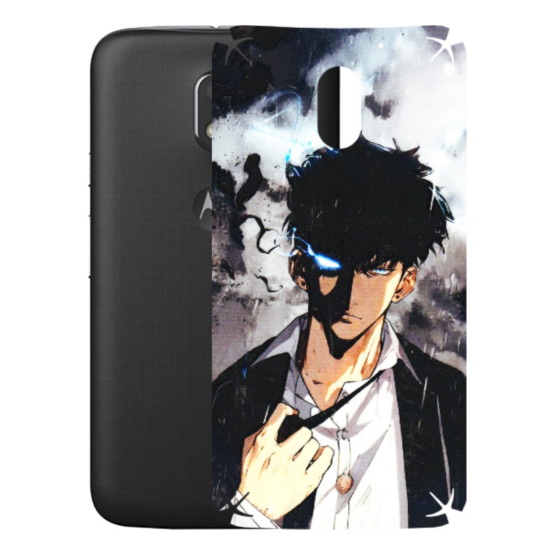 Motorola Phone Skins (All Models) - Sung Jinwoo Manhwa Anime - 3D Embossed Finish (L-328) Motorola Moto E3 Power
