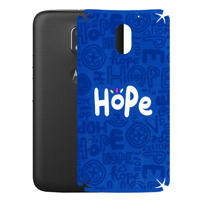 Motorola Phone Skins (All Models) - Hope Doodles Blue - 3D Embossed Finish (L-43) Motorola Moto E3 Power