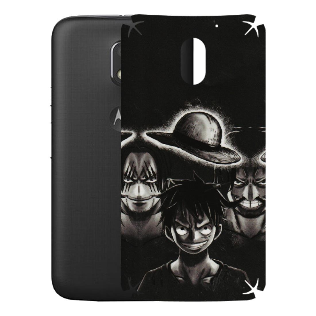 Motorola Phone Skins (All Models) - Black Luffy Hat - 3D Embossed Finish (L-57) Motorola Moto E3 Power