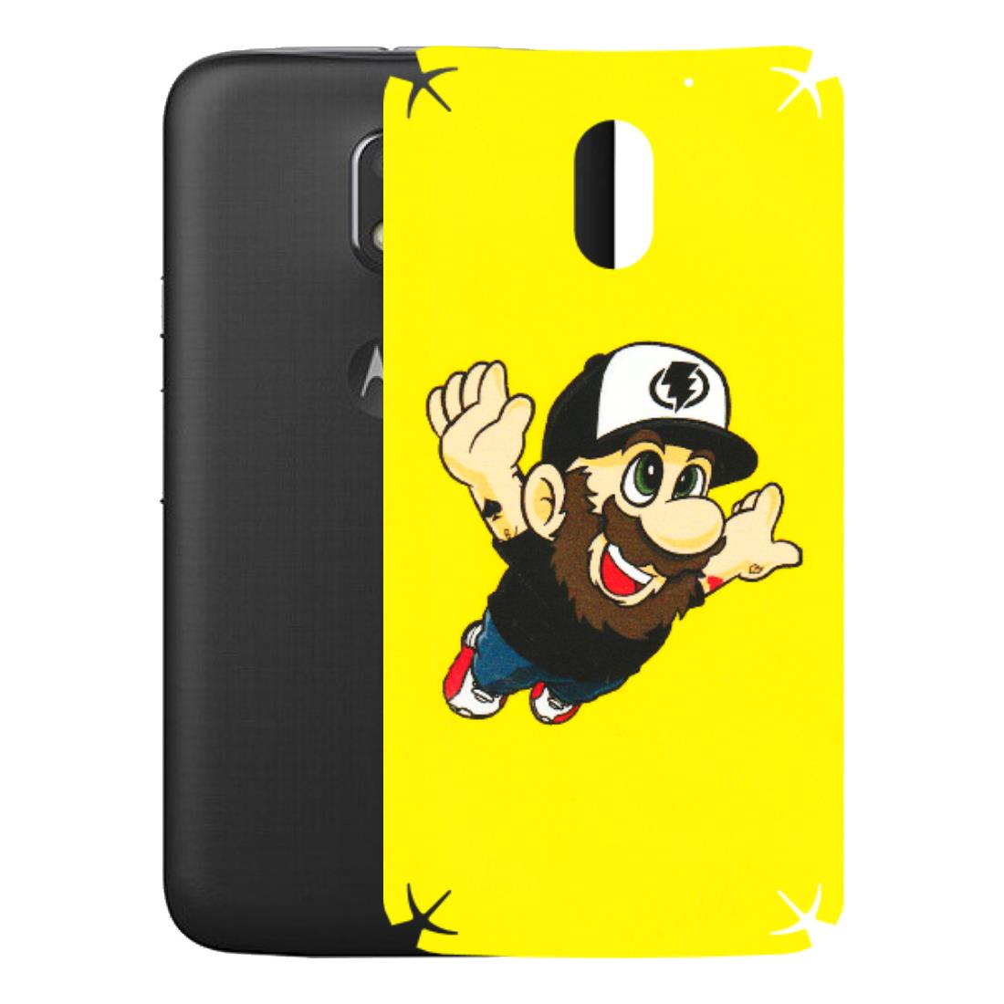 Motorola Phone Skins (All Models) - Flying Beardo - 3D Embossed Finish (L-60) Motorola Moto E3 Power