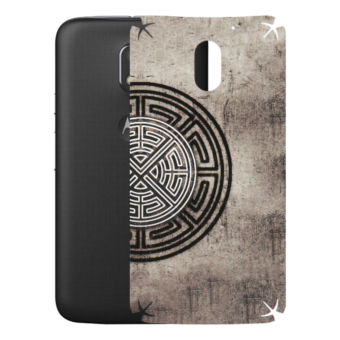 Motorola Phone Skins (All Models) - Mysterious Circular Design - 3D Embossed Finish (L-63) Motorola Moto E3 Power