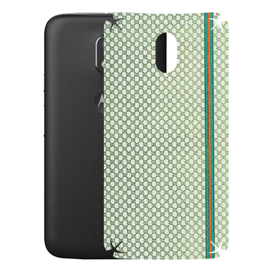 Motorola Phone Skins (All Models) - Gucci Fabric Pattern - 3D Embossed Finish (L-73) Motorola Moto E3 Power