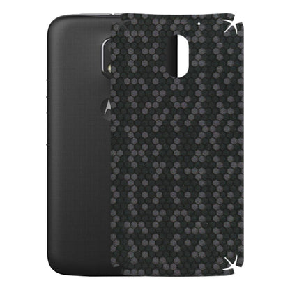 Motorola Phone Skins (All Models) - Black Grey Honeycomb Sober - 3D Embossed Finish (L-85) Motorola Moto E3 Power