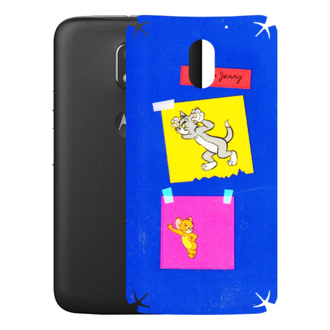 Motorola Phone Skins (All Models) - Tom N Jerry Sticky Notes - 3D Embossed Finish (L-88) Motorola Moto E3 Power