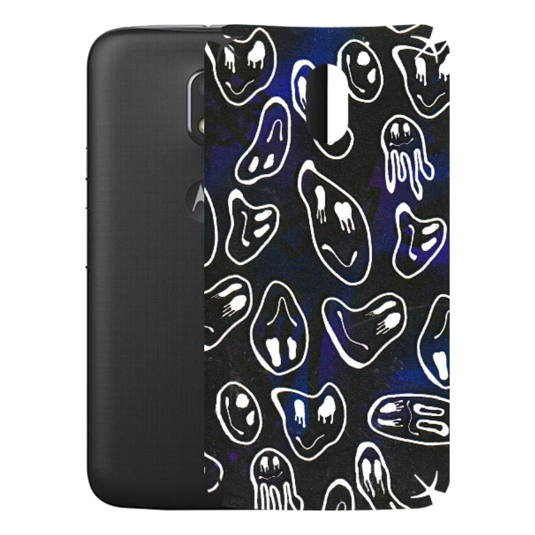 Motorola Phone Skins (All Models) - Distorted Smileys - 3D Embossed Finish (L-92) Motorola Moto E3 Power