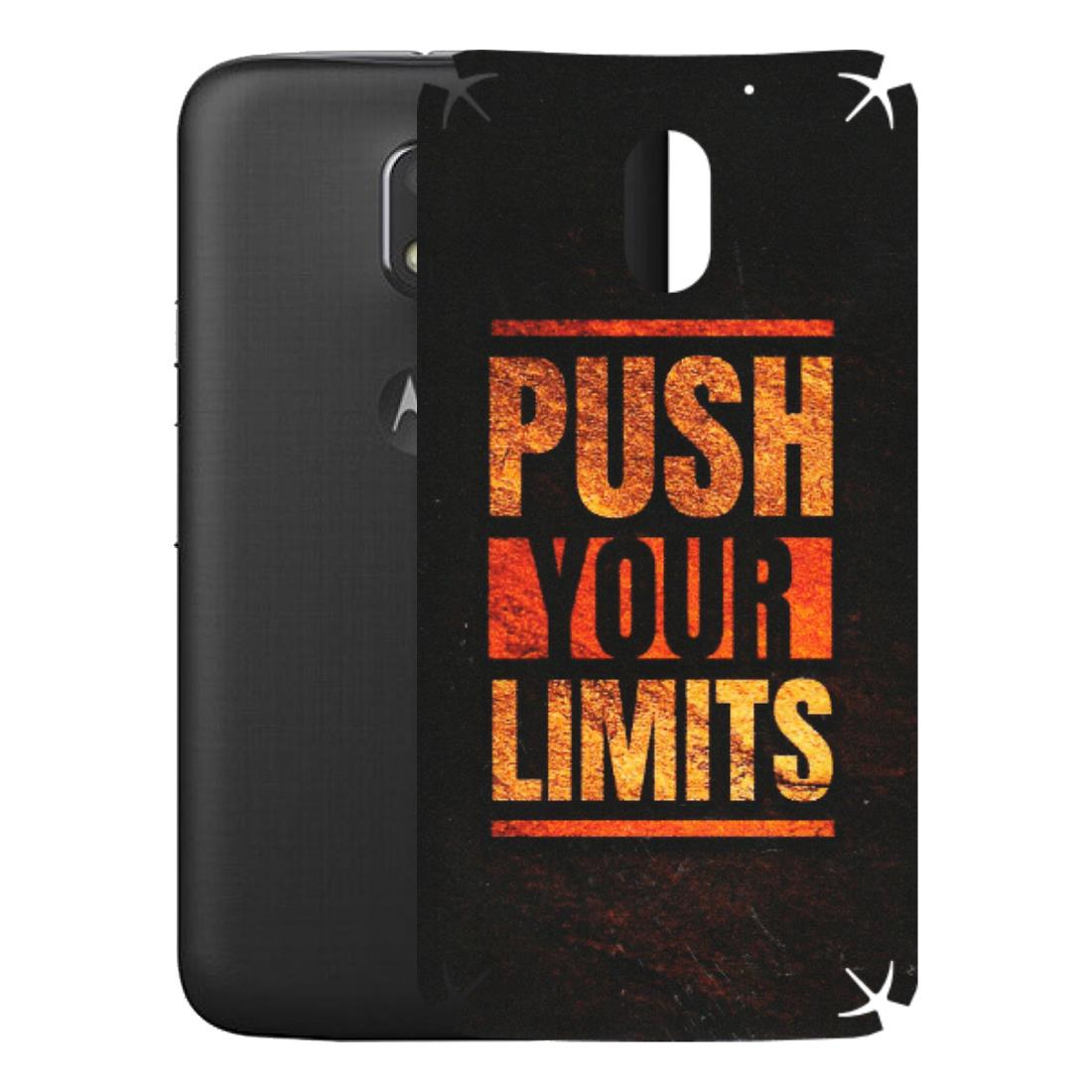 Motorola Phone Skins (All Models) - Push Your Limits - Matte Finish (M-118) Motorola Moto E3 Power