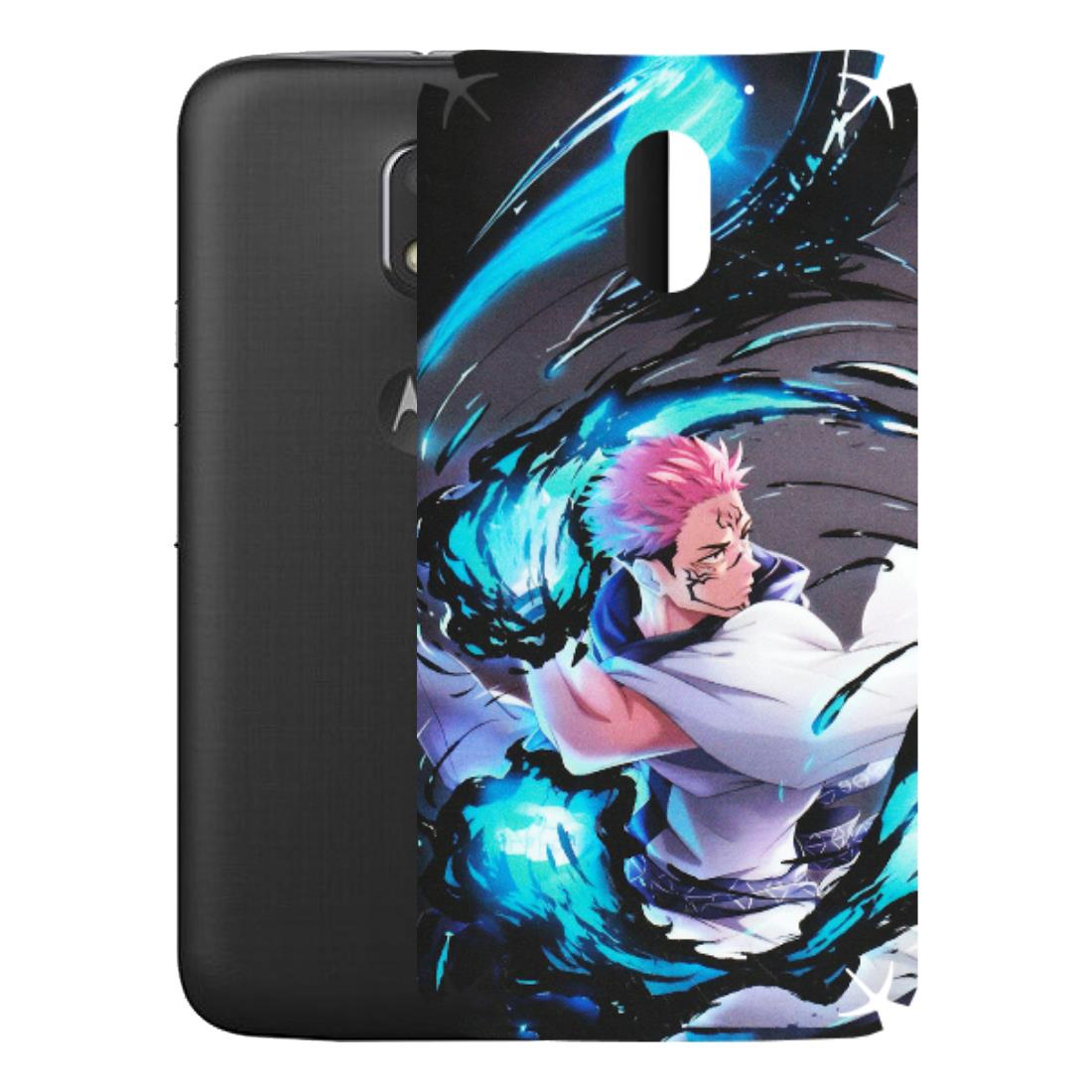 Motorola Phone Skins (All Models) - New Jujutsu Kaisen Grey Blue Anime - Matte Finish (M-127) Motorola Moto E3 Power