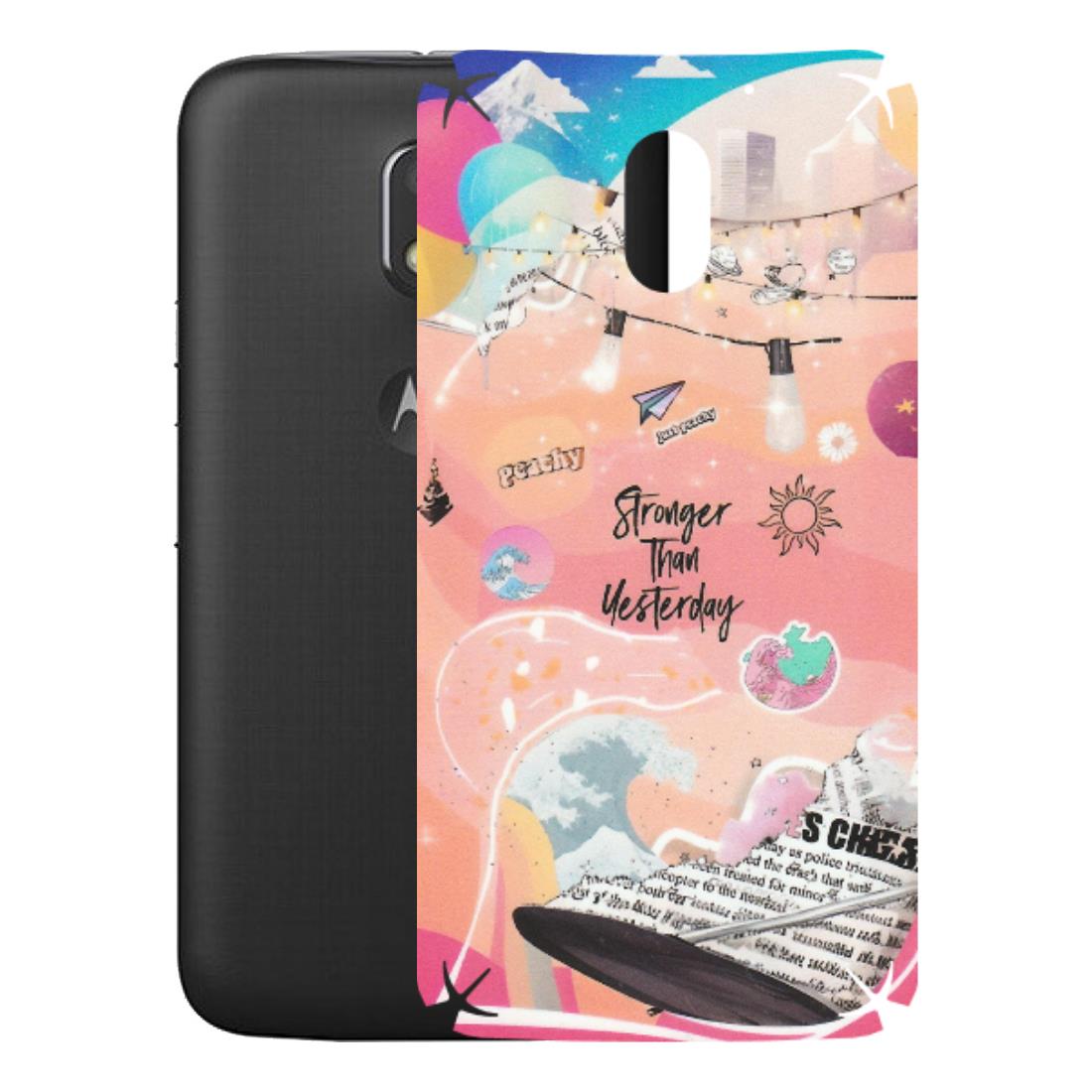 Motorola Phone Skins (All Models) - Stronger Then Yesterday - Matte Finish (M-128) Motorola Moto E3 Power