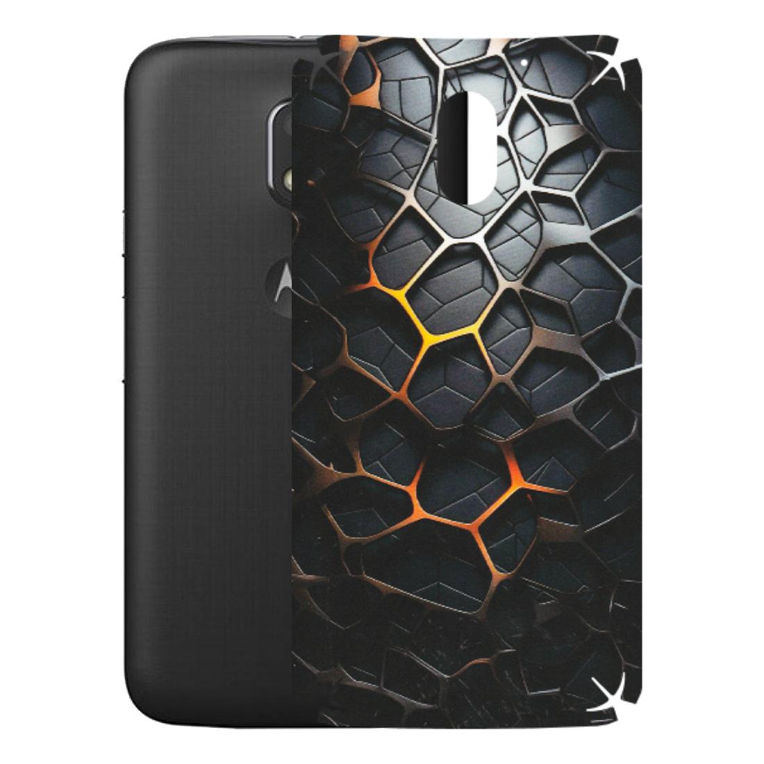 Motorola Phone Skins (All Models) - New Abstract Graphite Tiles - Matte Finish (M-130) Motorola Moto E3 Power