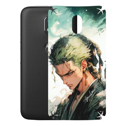 Motorola Phone Skins (All Models) - New Roronoa Zoro One Picece Anime - Matte Finish (M-140) Motorola Moto E3 Power