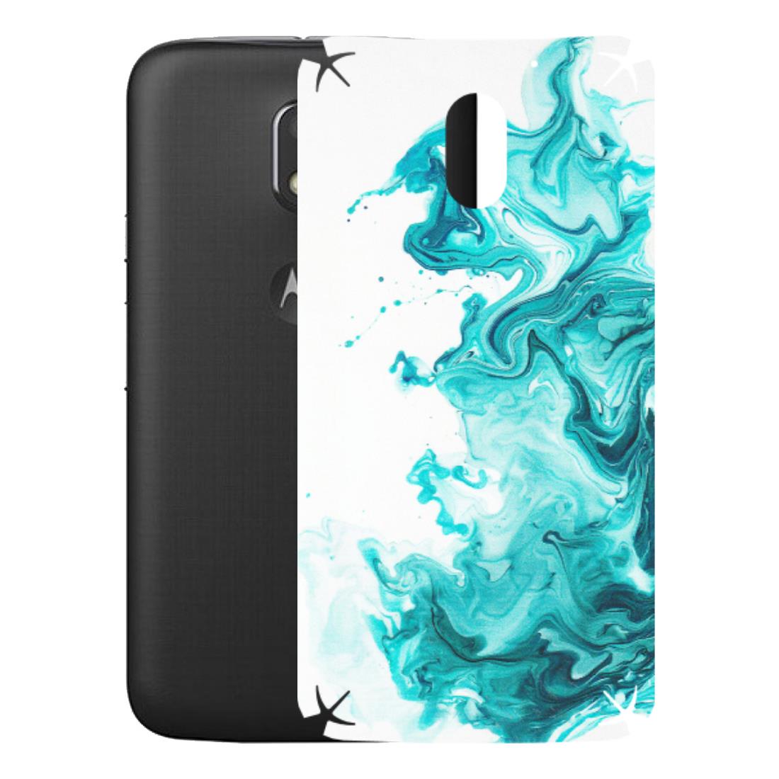 Motorola Phone Skins (All Models) - Sky Blue Abstract Colour - Matte Finish (M-146) Motorola Moto E3 Power