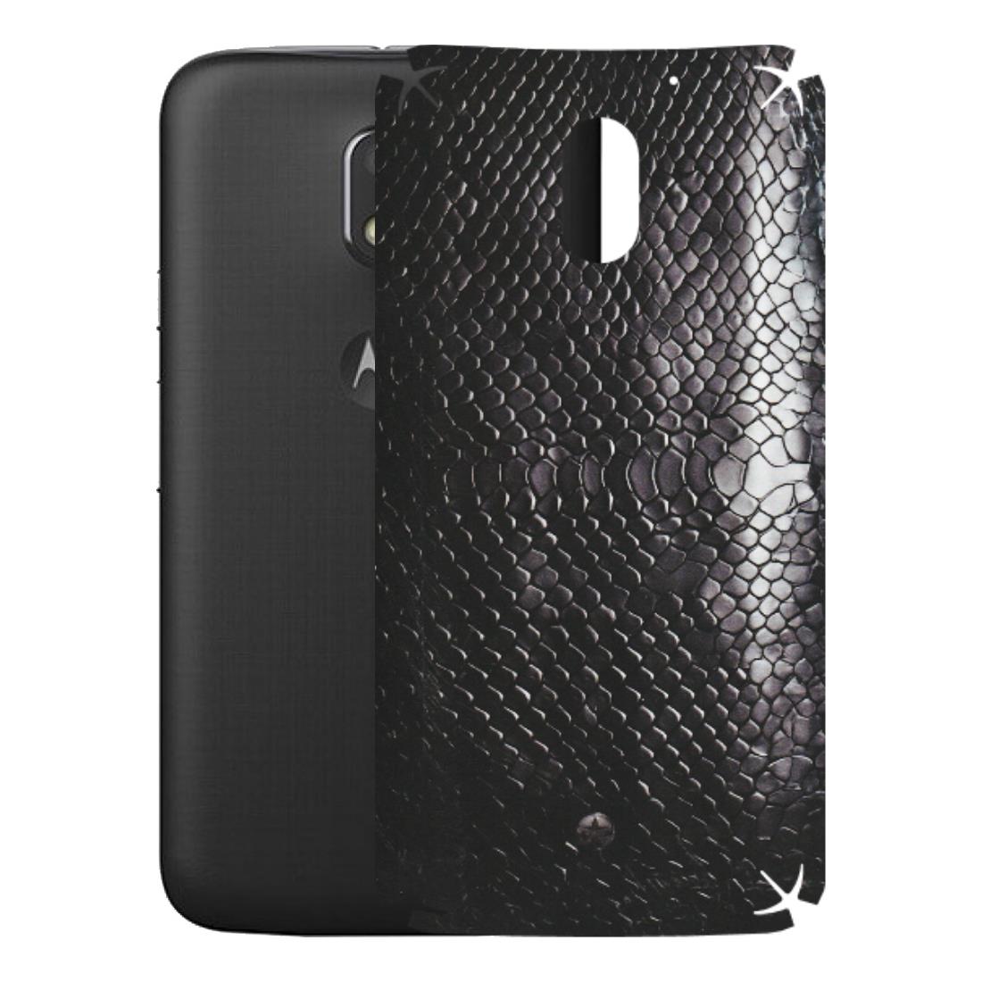 Motorola Phone Skins (All Models) - Black Snack Leather - Matte Finish (M-147) Motorola Moto E3 Power
