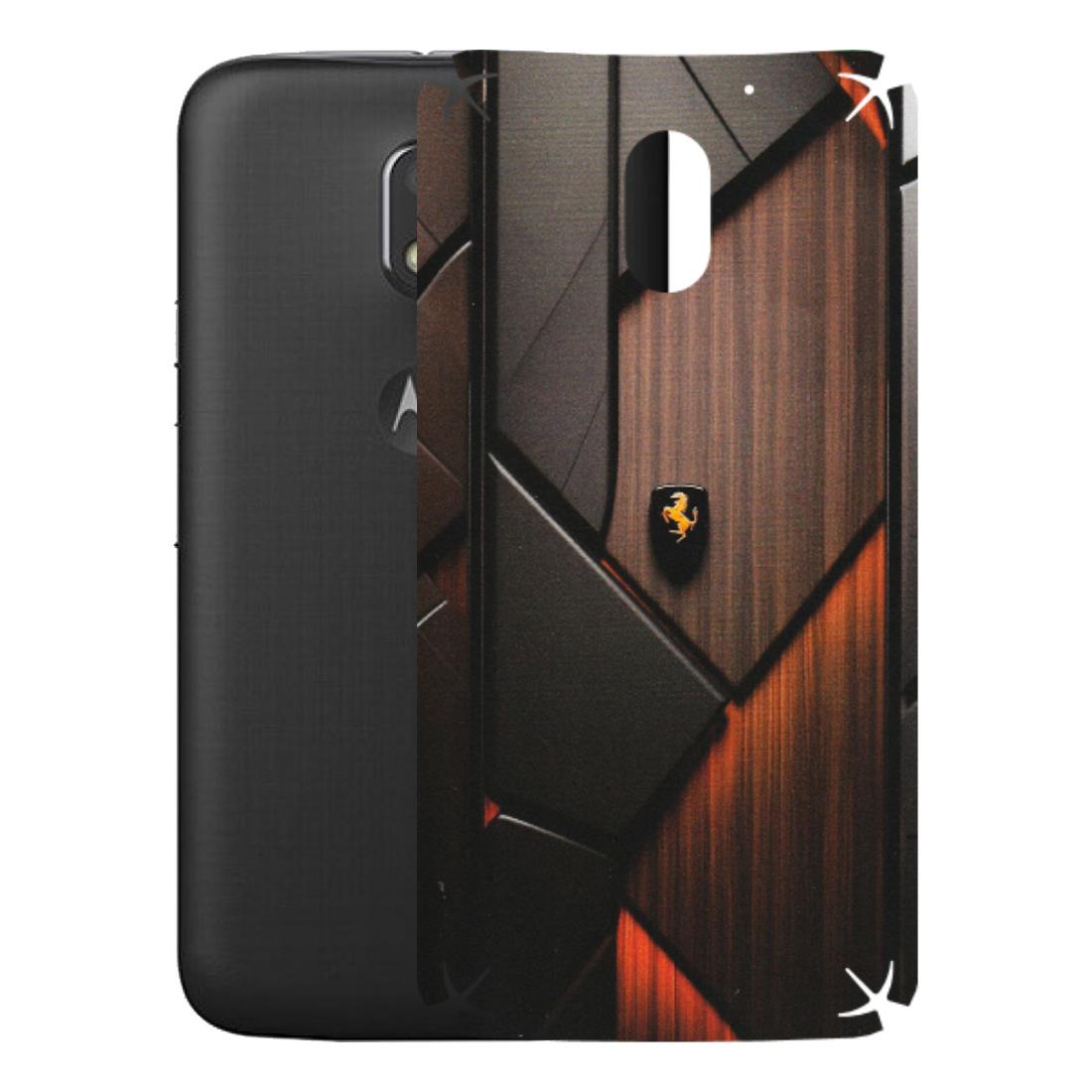 Motorola Phone Skins (All Models) - Lambo Beauty Wood Pattern Sober - Matte Finish (M-51) Motorola Moto E3 Power