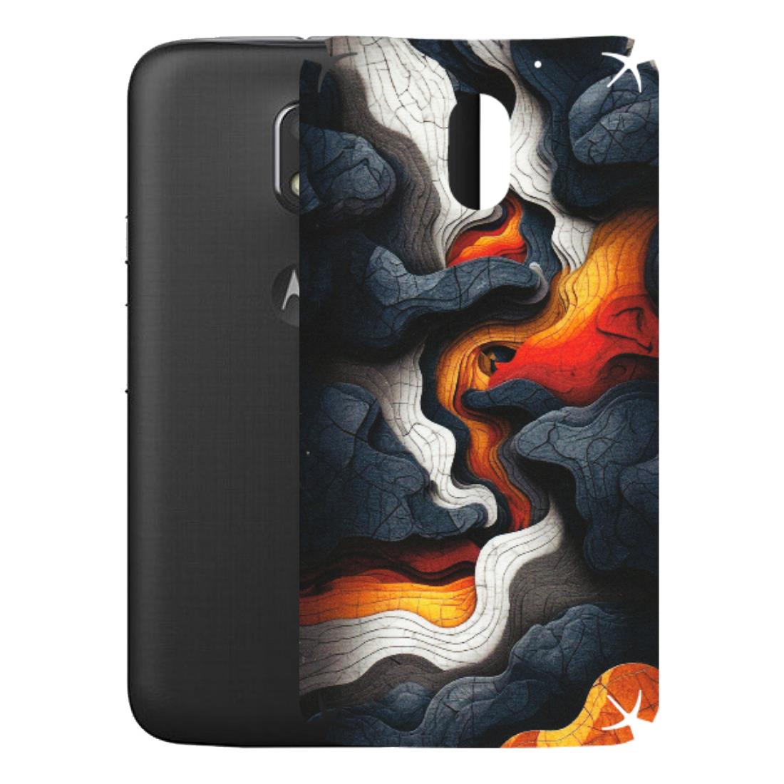 Motorola Phone Skins (All Models) - Abstract Volcanic Layers - Matte Finish (M-52) Motorola Moto E3 Power