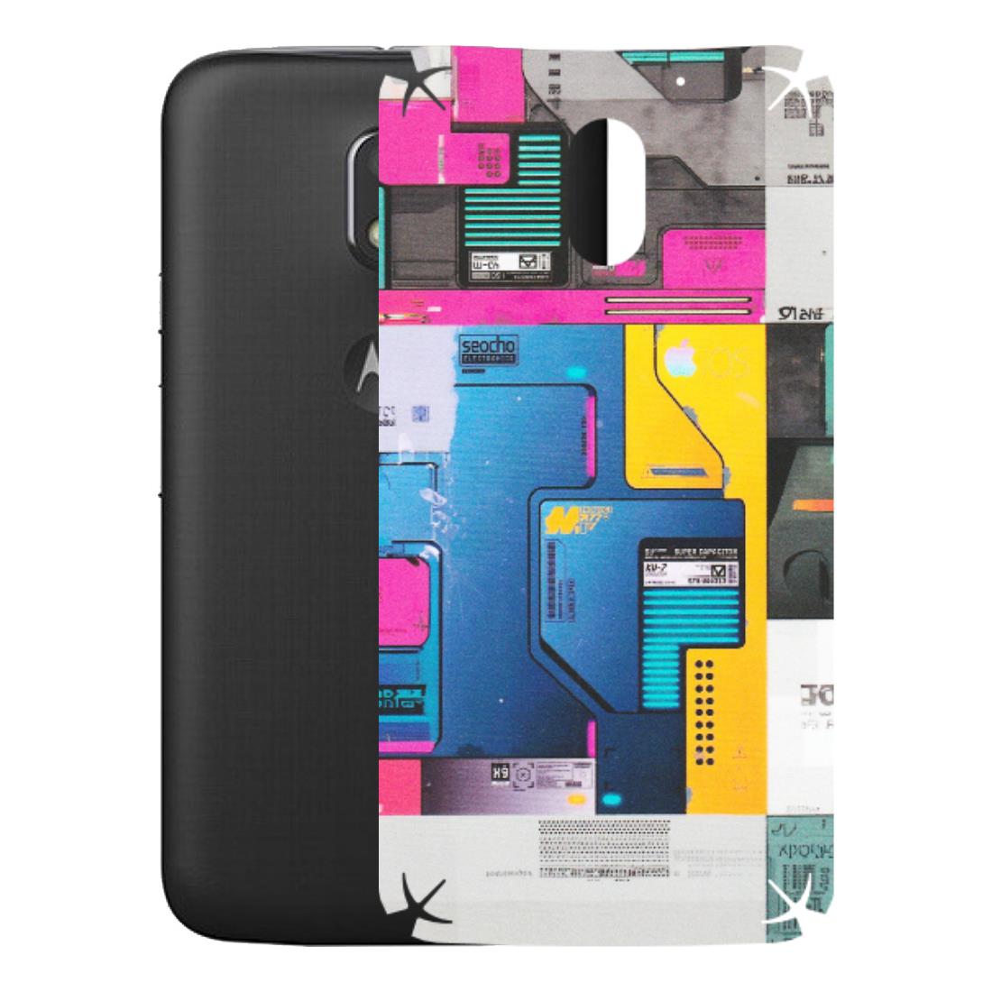 Motorola Phone Skins (All Models) - Colourfull Motherboard Internals - Matte Finish (M-55) Motorola Moto E3 Power