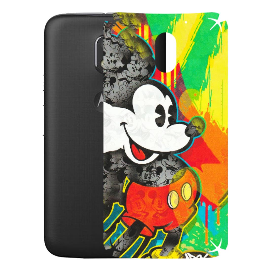 Motorola Phone Skins (All Models) - Multiple Mickey With Colourful Texture - Matte Finish (M-84) Motorola Moto E3 Power