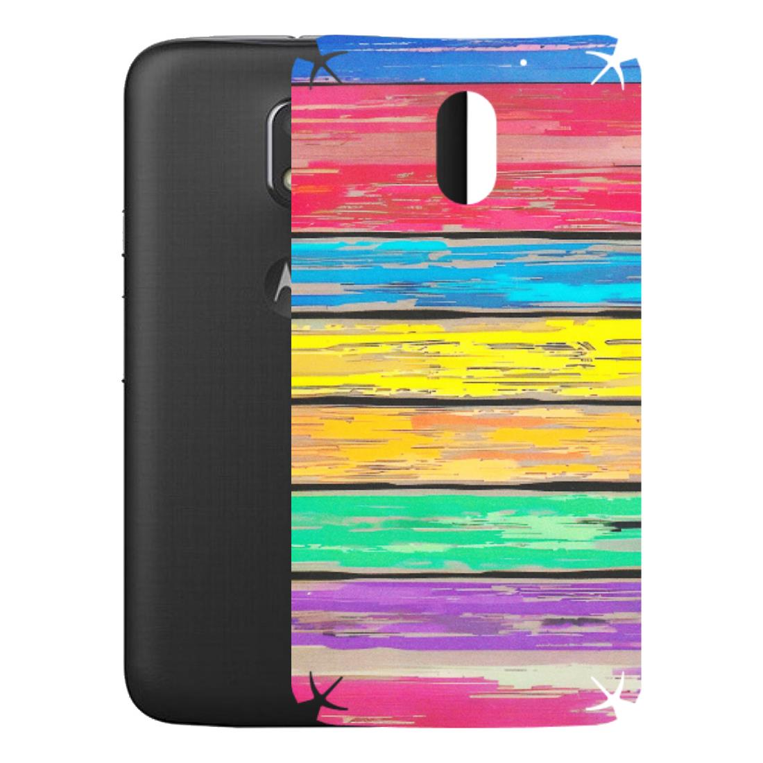 Motorola Phone Skins (All Models) - Multi Colour Wooden Wall - Matte Finish (M-96) Motorola Moto E3 Power