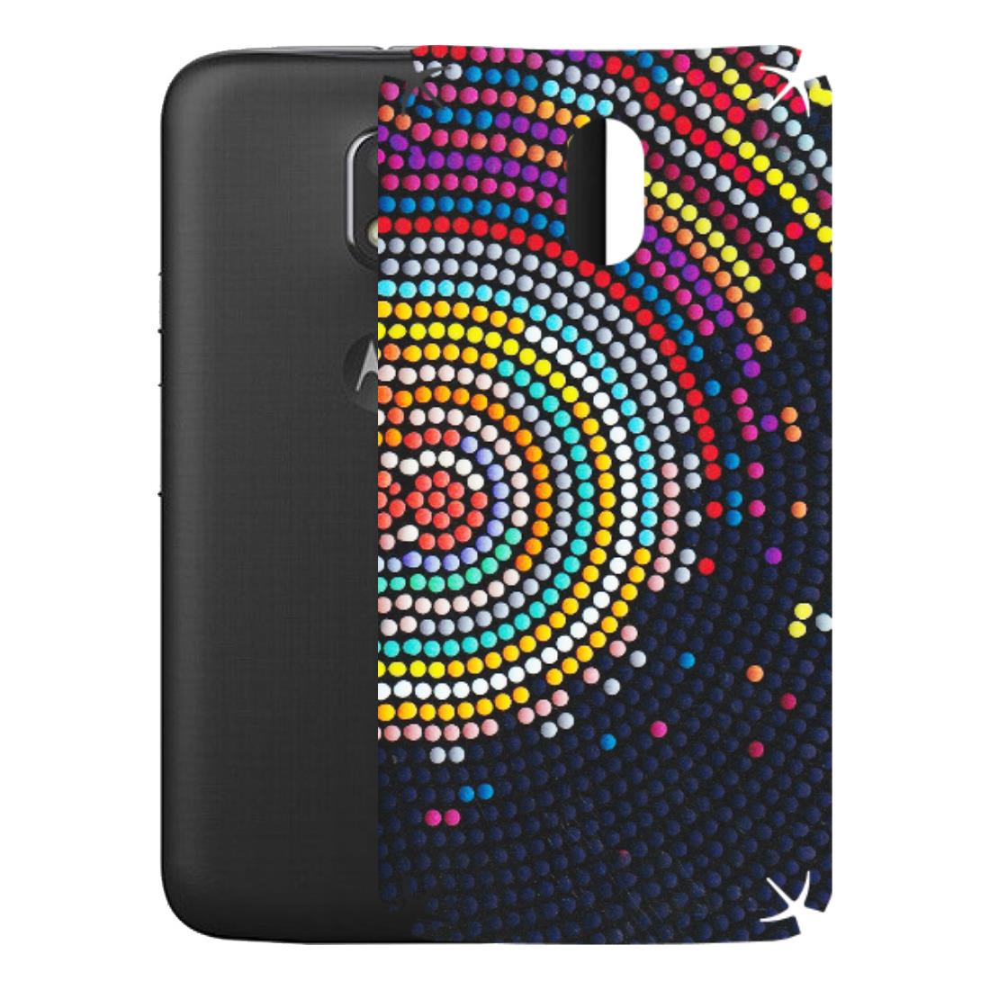 Motorola Phone Skins (All Models) - Rainbow Dot Mandala - Matte Finish (M-97) Motorola Moto E3 Power