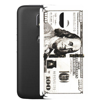 Motorola Phone Skins (All Models) - 100 Dollar Currency - Transparent Finish (T-01) Motorola Moto E3 Power