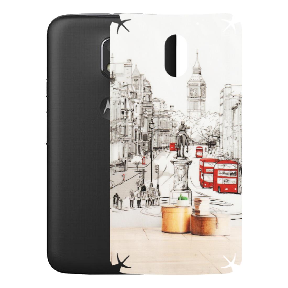 Motorola Phone Skins (All Models) - London Street - Transparent Finish (T-02) Motorola Moto E3 Power