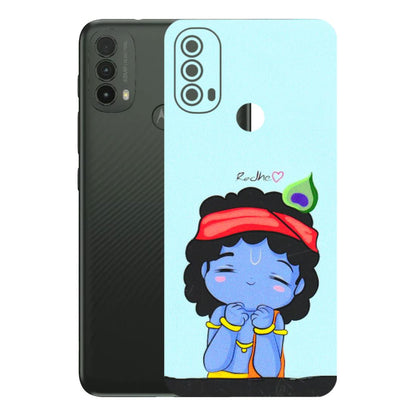 Motorola Phone Skins (All Models) - Radhe Radhe Cute Toon - 3D Embossed Finish (L-05) Motorola Moto E40