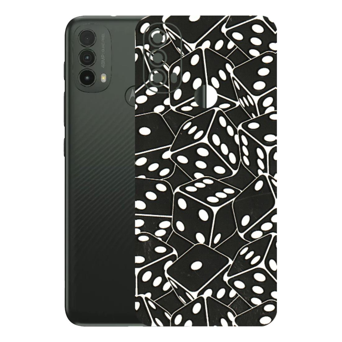 Motorola Phone Skins (All Models) - Big Black Dices - 3D Embossed Finish (L-106) Motorola Moto E40