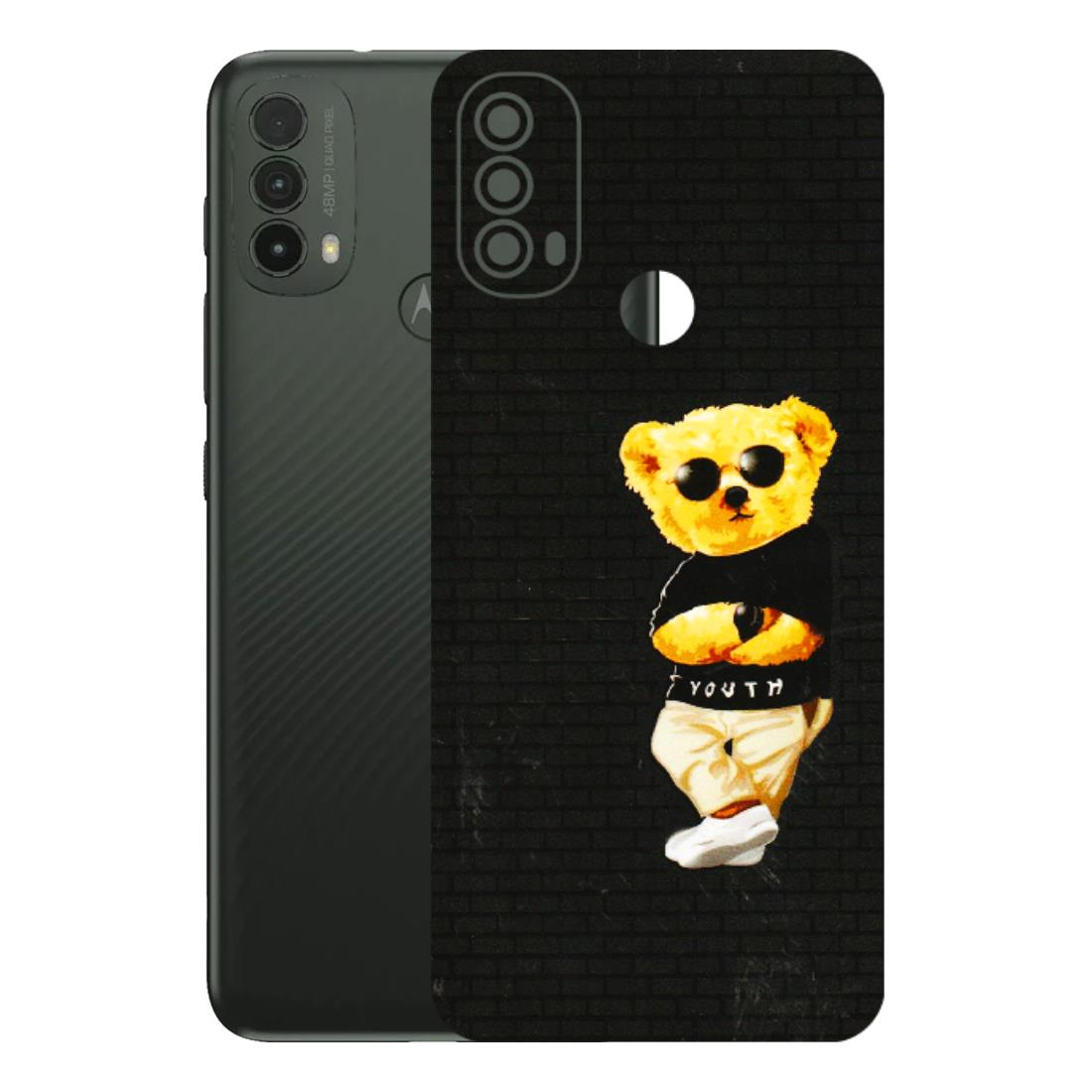 Motorola Phone Skins (All Models) - Classy Teddy Bear - 3D Embossed Finish (L-116) Motorola Moto E40