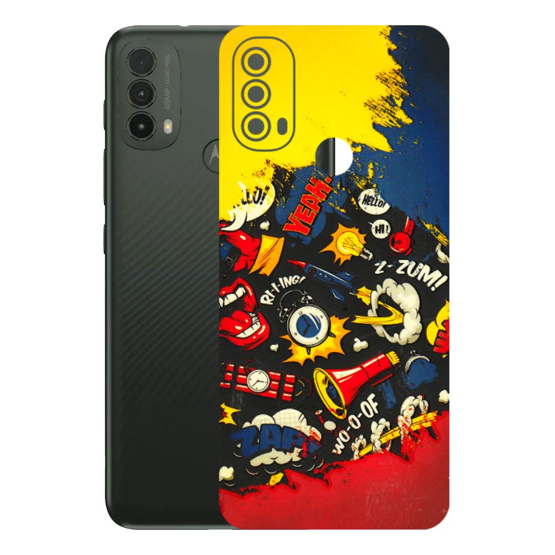 Motorola Phone Skins (All Models) - Pacific Doodle Art - 3D Embossed Finish (L-120) Motorola Moto E40