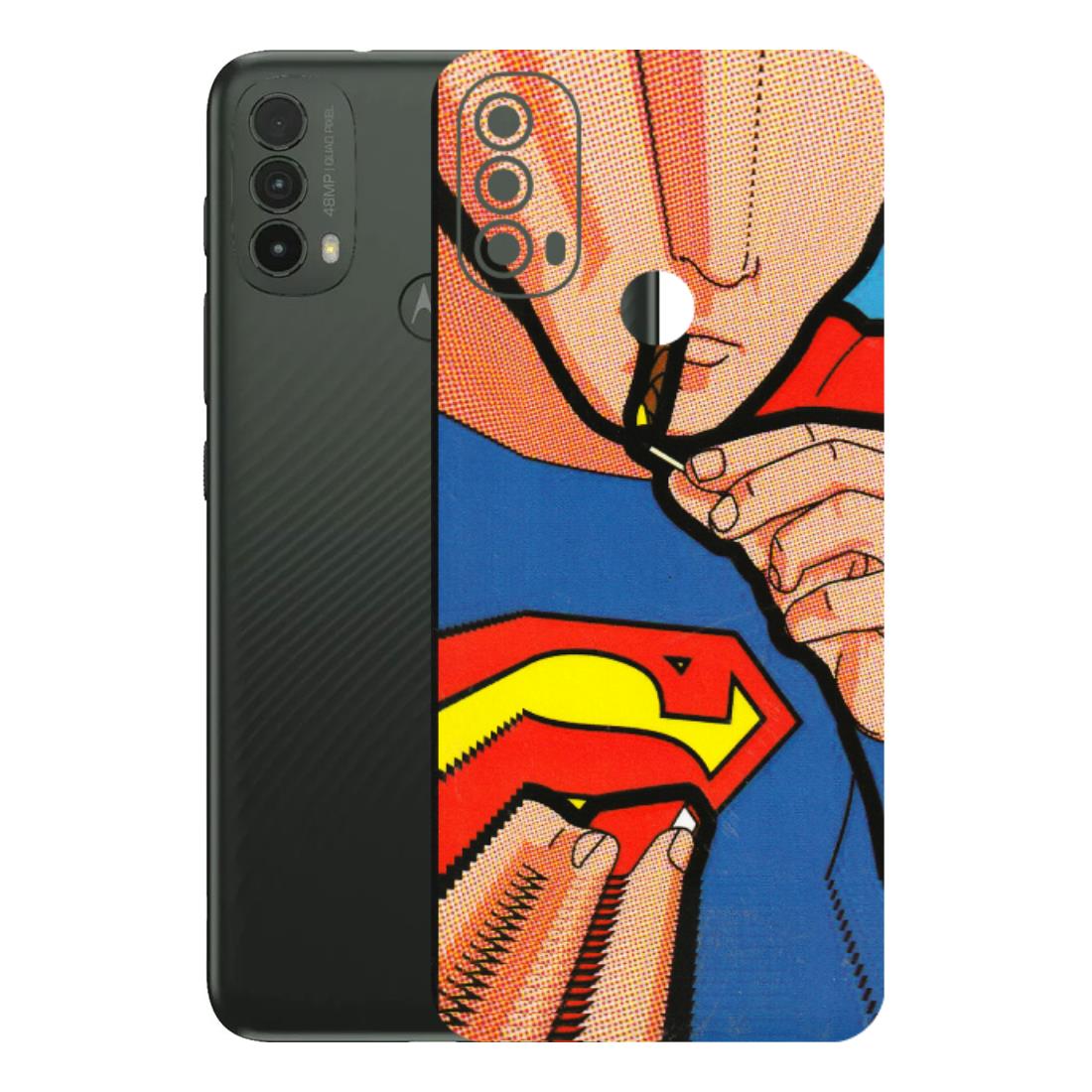 Motorola Phone Skins (All Models) - Superman Sutta - 3D Embossed Finish (L-130) Motorola Moto E40