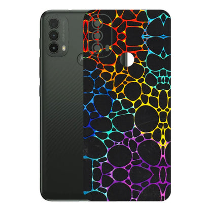 Motorola Phone Skins (All Models) - Abstract Art MultiColour - 3D Embossed Finish (L-133) Motorola Moto E40